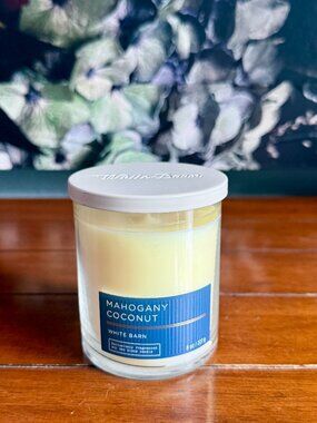 NEW MAHOGANY COCONUT Single Wick Candle Bath & Body Works